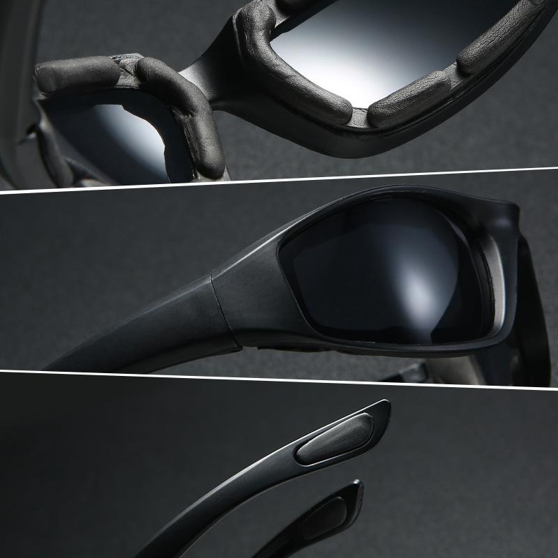 Fashionable Square Sunglasses Men UV Protection Outdoor Sports Running Cycling Non-polarized Anti-glare Dustproof Goggles