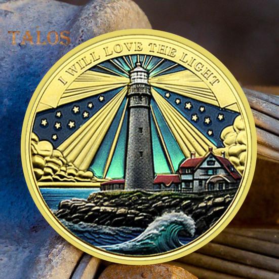 Lighthouse Ocean Coin Metal Collectible Coin Inspiring Long Voyage Travel Souvenir Coin for Self Collection Commemoration