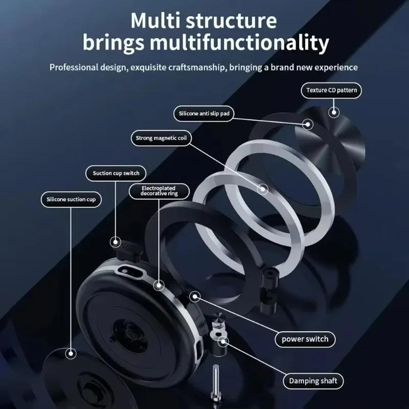 Vacuum Car Phone Holder 360° Rotation Magnetic Suction Cup Foldable GPS Stand Bracket For Magsafe iPhone1614 13 12 Pro Max Mount