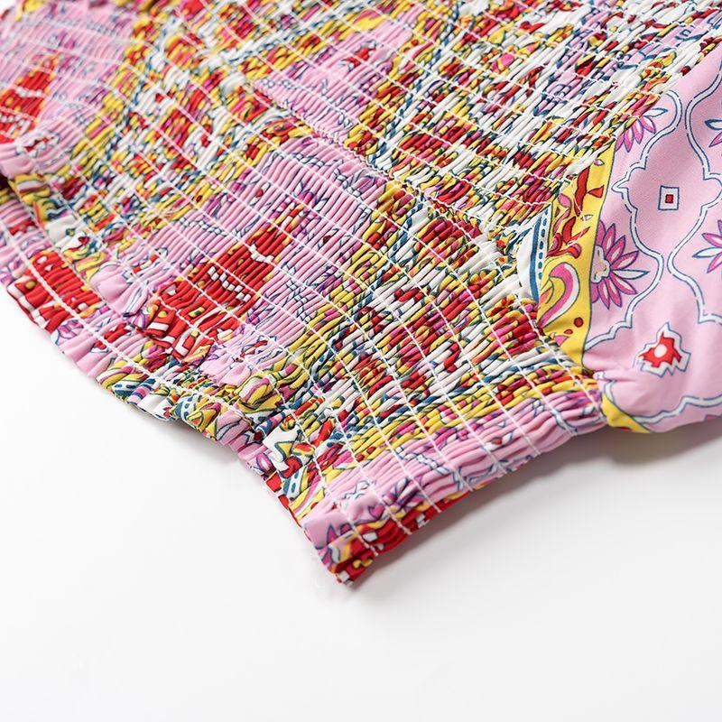 Kaslead New Arrival Women's Clothing Fashion Style Fashion Minimalist Short Top Geometric Print Pants Suit