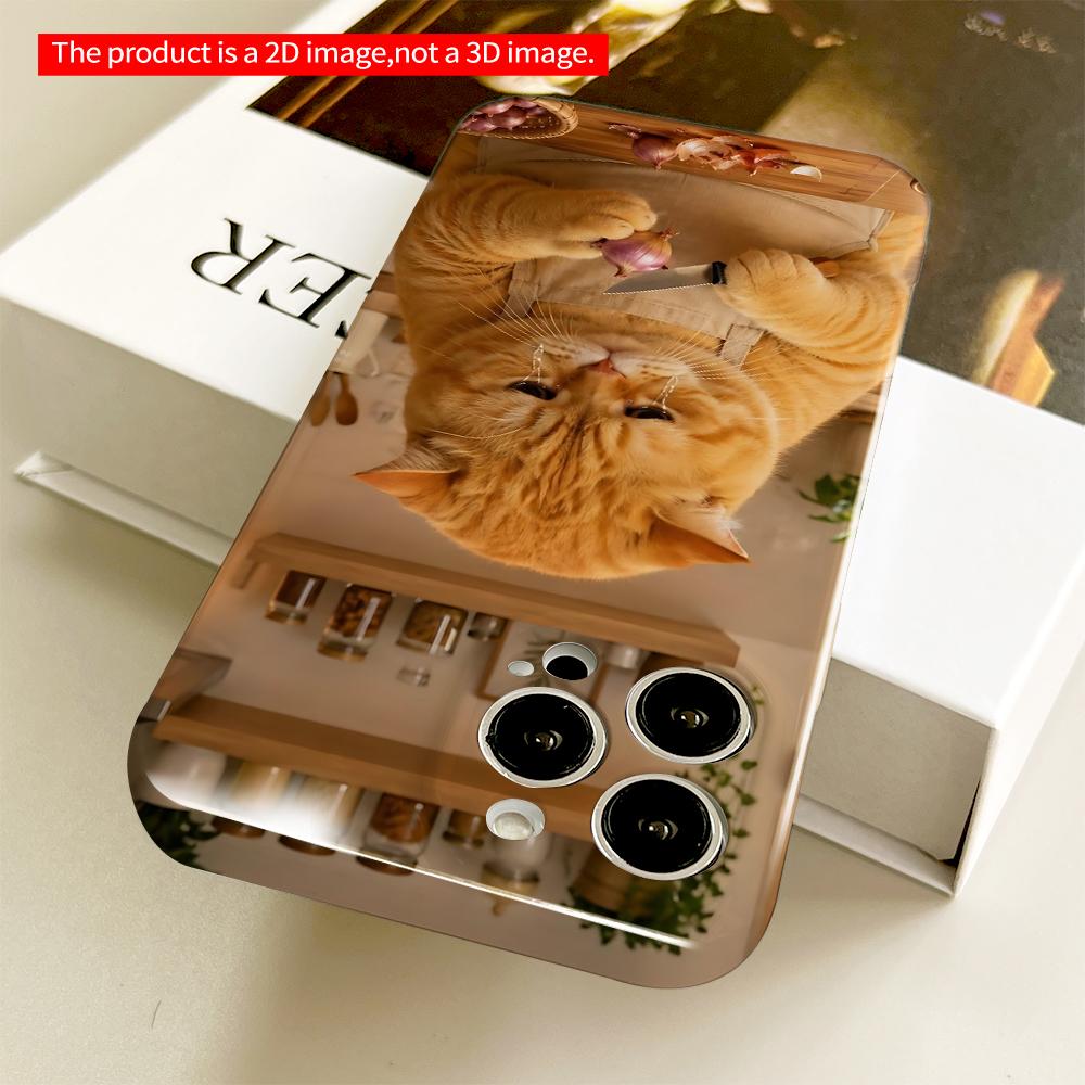 Crying Cat Chopping Onion in Kitchen All inclusive film hard phone case, compatible with iPhone 18 Pro Max 17 16 15 14 13 12 11
