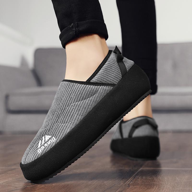 

Модные мужские туфли для мужчин, теплые, мягкие, плюшевые, зимние, из толстого хлопка, для мужчин, высококачественные, нескользящие, плюшевые, плоские, мужские туфли, зеленые 39 серый