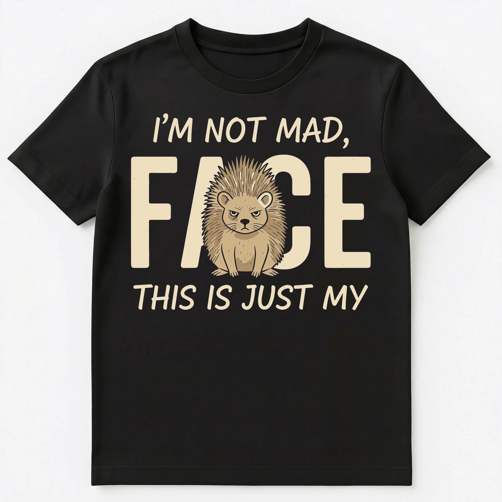Hedgehog Enthusiast Grumpy Face Animal Humor Unisex T-Shirt 3XL