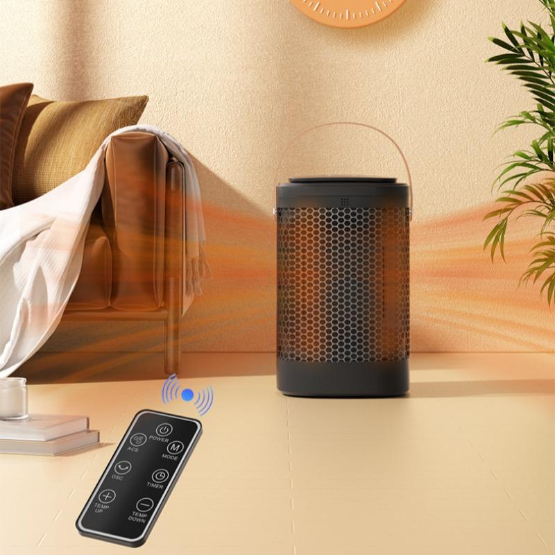 New Air Conditioner & Heater Remote Control Touch Screen Electric Timer Heater Home Desktop Shaking Head Heater PTC Quick Heat