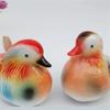 Porcelain Mandarin Ducks Couple Miniature Handpainted Ceramics Love Bird Figurine Home Ornament Wedding Anniversary Gift Craft