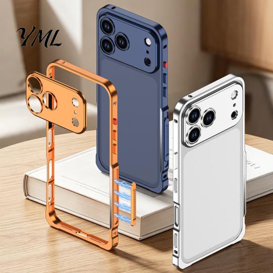 Heavy Duty Protective Accessories Metal Case for IPhone 18 Pro And Max, Slim Thin Magnetic Scratch Resistant Camera Shield Bumper Cooling Frame