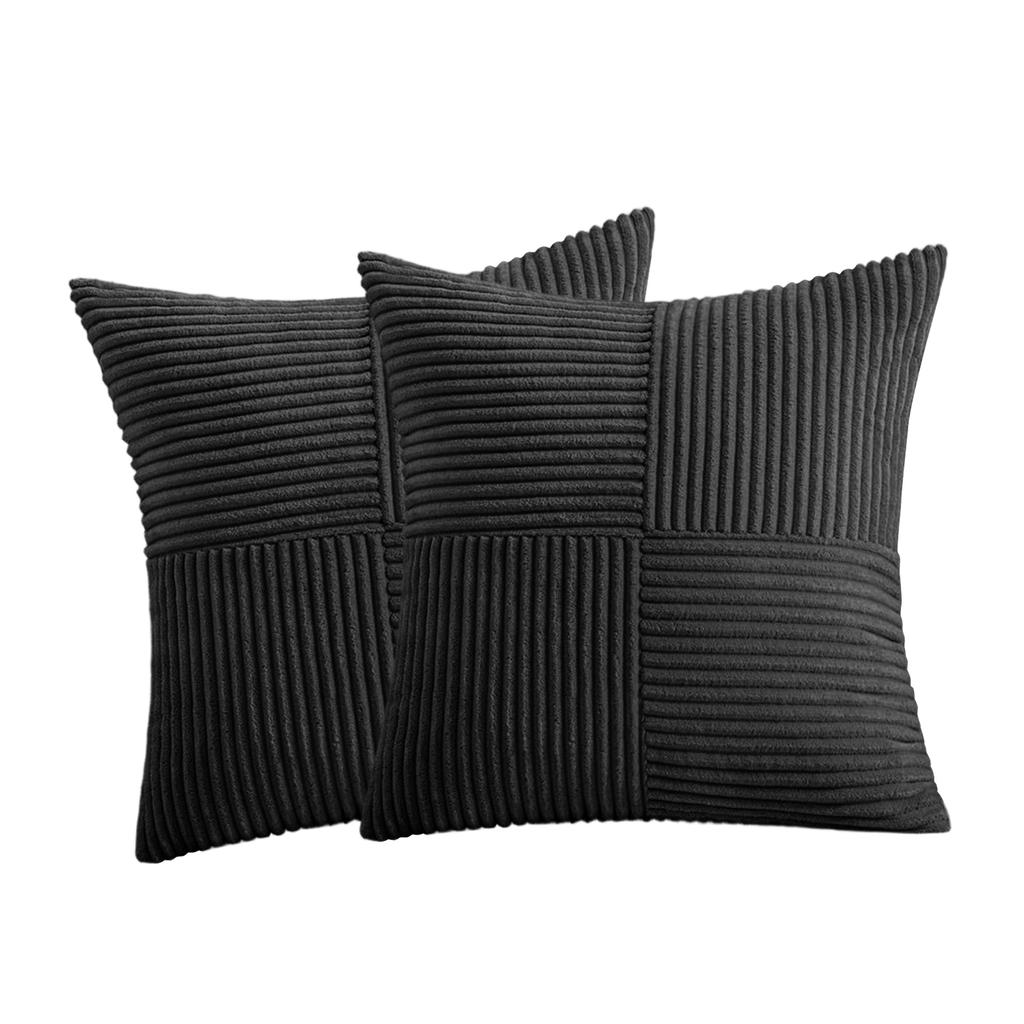 Corduroy Throw Cover - Color Design for Living Room Sofa Cushion