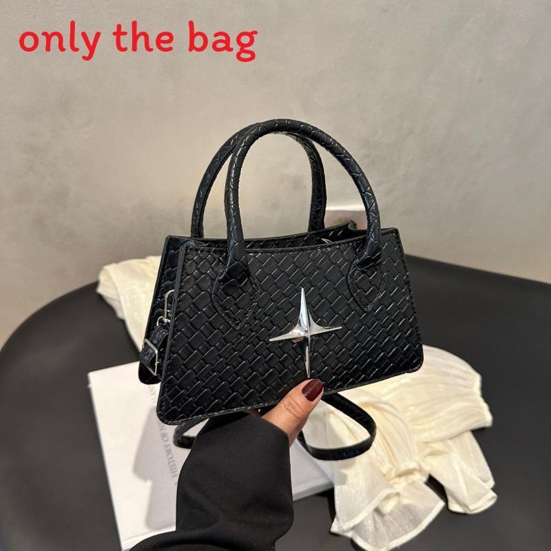 Crossbody Shoulder Retro Bag With Star Decoration And Woven Pattern For Daily