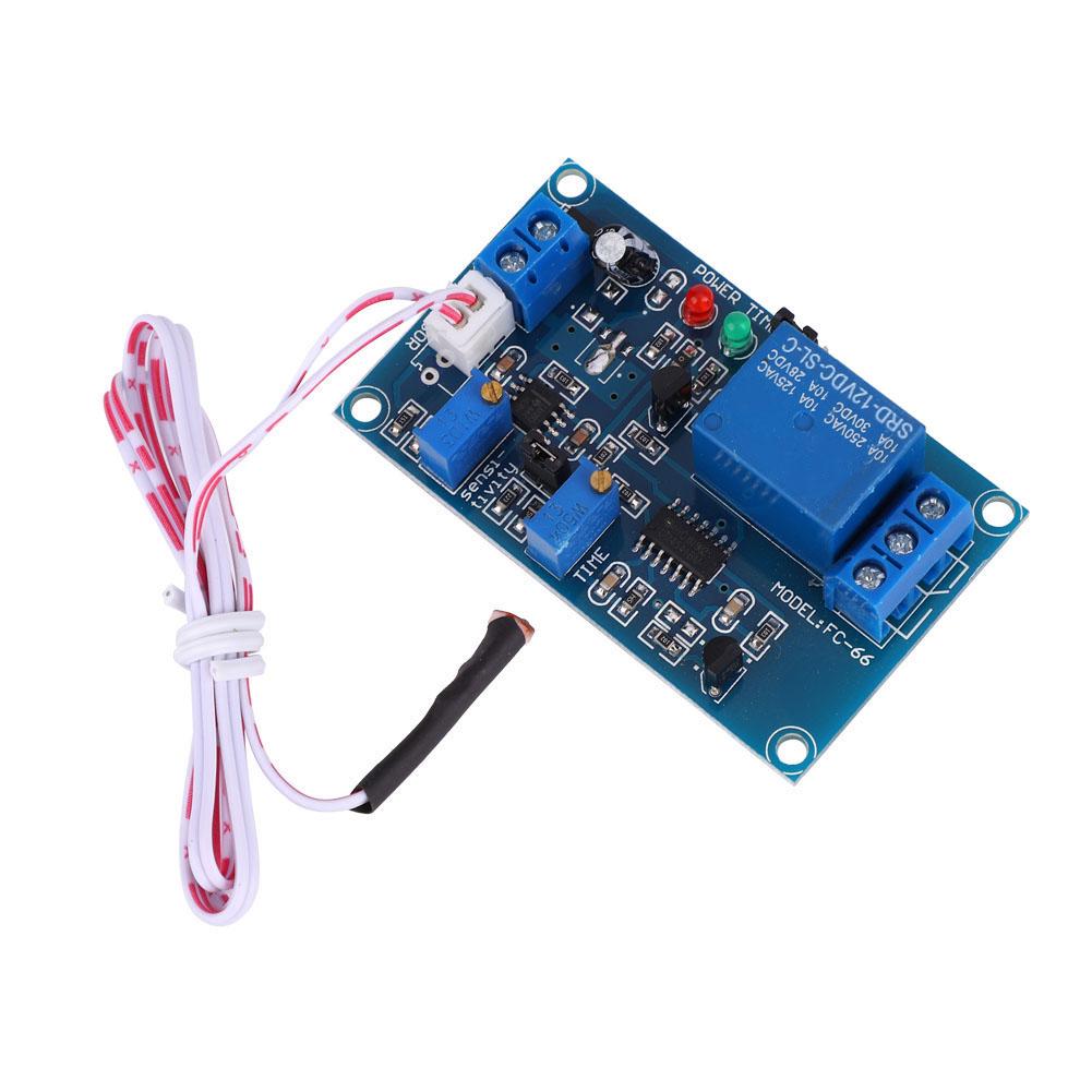 

Dc 12V Light Control Switch Adjustable Delay Photoresistor Relay Module Light Detection Sensor