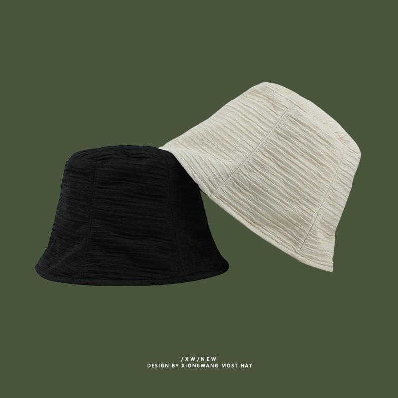 Stylish Designer Chiffon Bucket Hat For Women Breathable Sun Protection Summer Hat