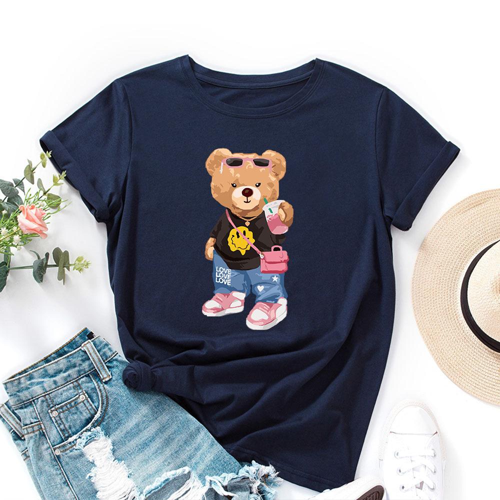 Women Men Cotton T Shirt Round Neck Short Sleeve Tee Fashion Black White Top Comfortable Soft T-Shirts