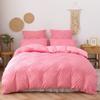 3PCS/set Khaki Tufted Duvet Cover Set Line Comforter Cover Geometric Bed Set Lightweight Down Bedding Set for All Season