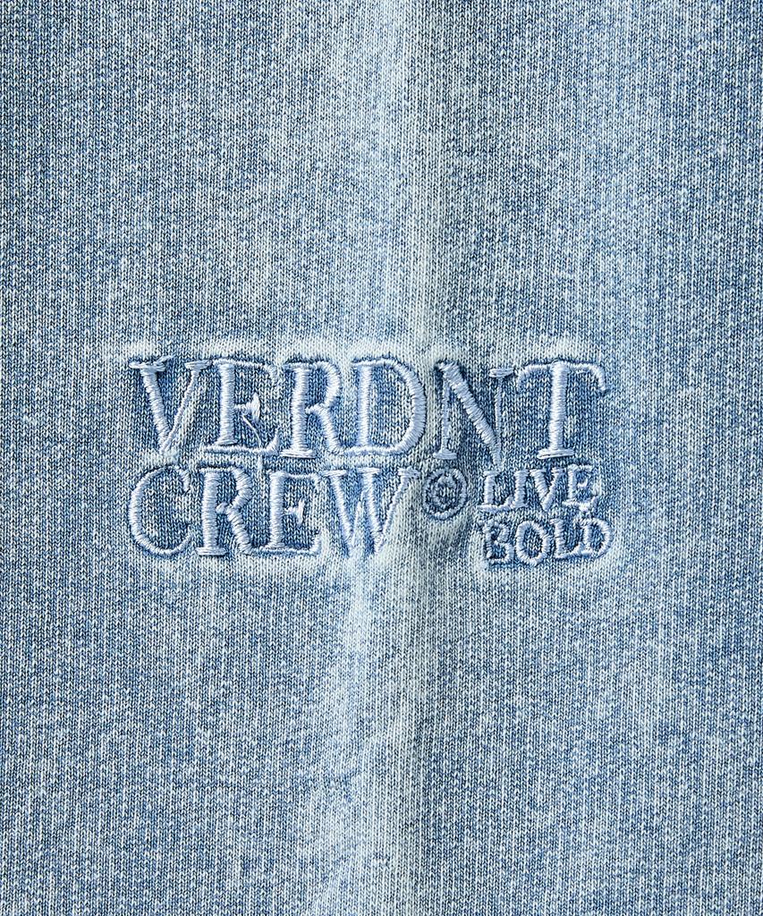 Beodeonteu Knit Denim Washed Sweatshirt [Light Blue]