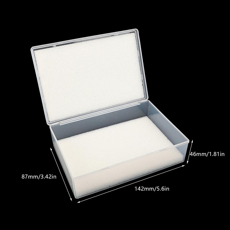 Dental Plastic Tooth Box With Sponge Portable Denture Box Dental Implant Storage Box Dentistry Lab Materials