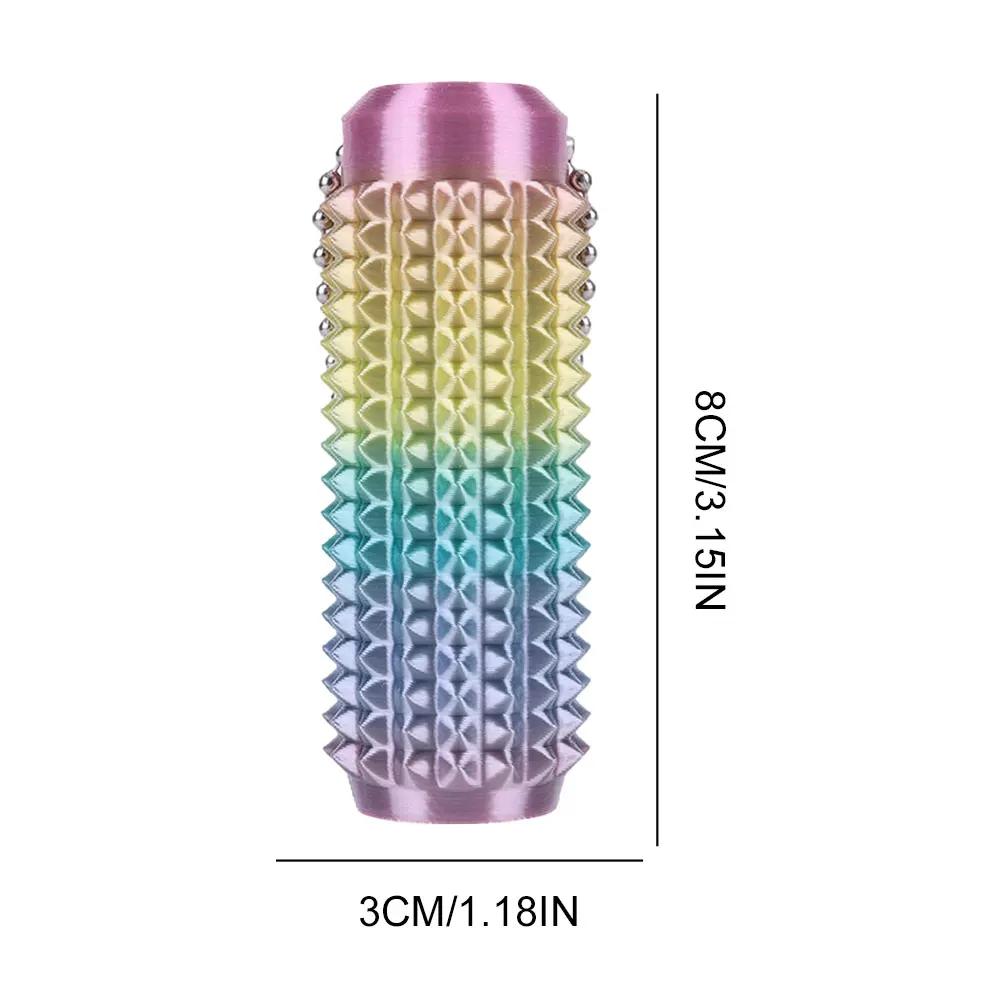 3D Printed Little Spiky Sensory Roller Toys Stress Relief Spiky Stim Tactile Keychain Mini Grippie Fidget Toys Keychain Pendant