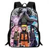Cartoon NARUTO Pattern Lightweight Backpack With Front Pocket Adjustable Shoulder Strap Unisex Suitable For Children Age 6-10