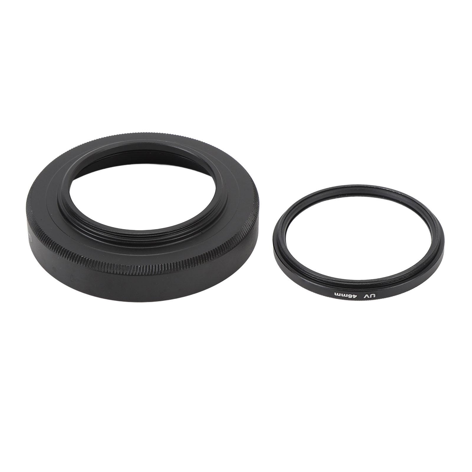

46mm Lens Hood Set LH HN40 Lens Hood Shade with HD UV Filter and Lens Cap for Z DX 16 to 50mm F 3.5 to 6.3 VR Lens