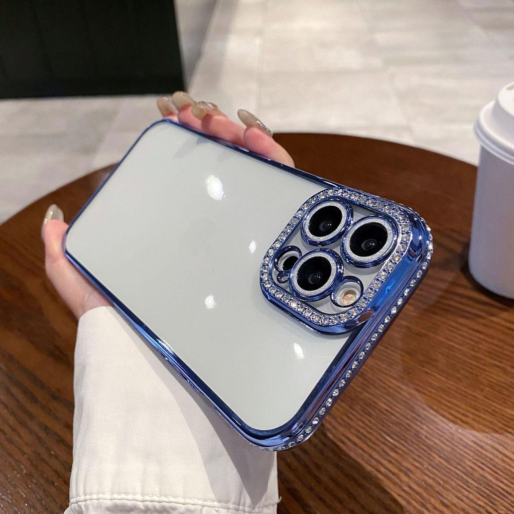 iPhone 16/17 Pro Max Diamond Edge Clear Silicone Case
