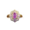 Zhuozhifan S925 Silver Purple Taro Ice Flower Diamond Ring, 1 Carat, European and American Style.