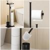Avec Plateau Porte-rouleau de Papier Toilette sur Pied Support Brosse de Toilette Amovible Rangement Maison