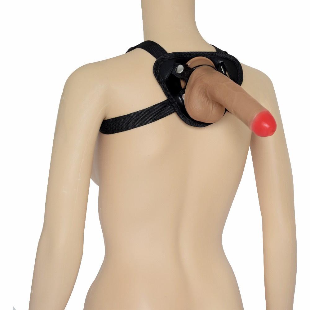 Dildo Indossabile Masturbatore da Donna Giocattoli Sessuali Femdom Pegging Plug Anale Vibratore Realistico Strap-on Pene Grande