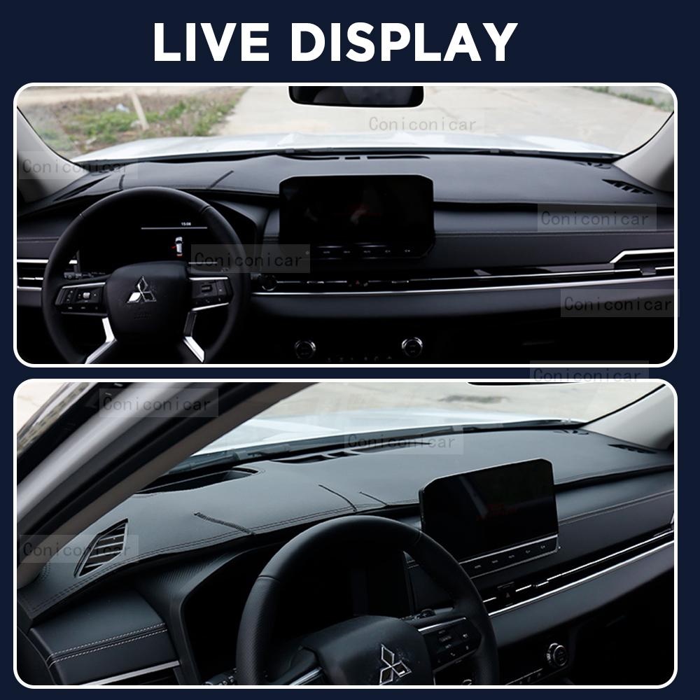 For Mitsubishi Outlander 2022-2024 Car Dashboard Cover Mat Sun Shade Pad Avoid Light Instrument Carpet Protection Accessories