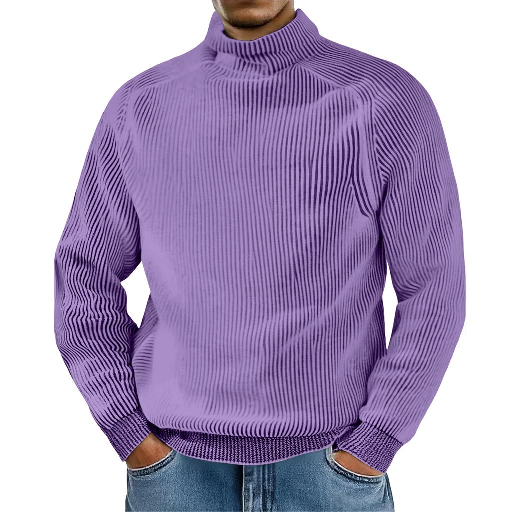 Men's Loose-fitting Casual Round Neck Long-sleeved Knit Top