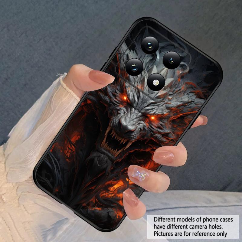 Luminous Lion Head For Xiaomi 11T 11 Ultra 12 12T Pro 14 15 13 Lite Mi Poco M4 5 M7 5G X4 X5 M6 C75 Pro X6 4G soft phone case