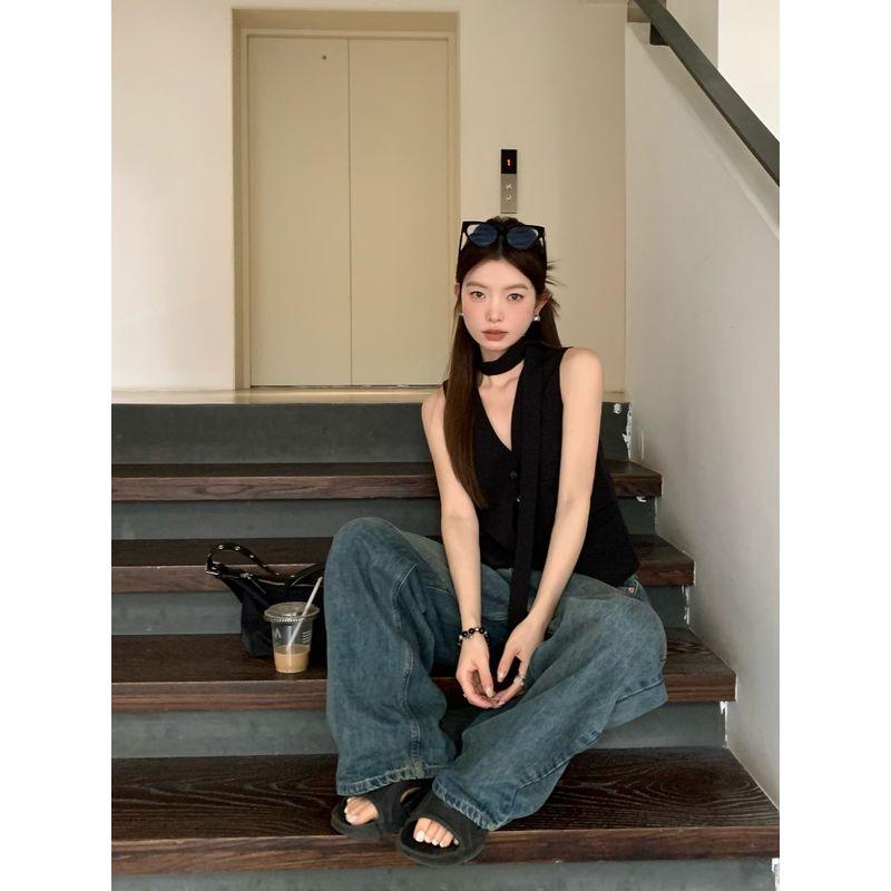 Kumikumi Fancy Vest Summer Top Suit