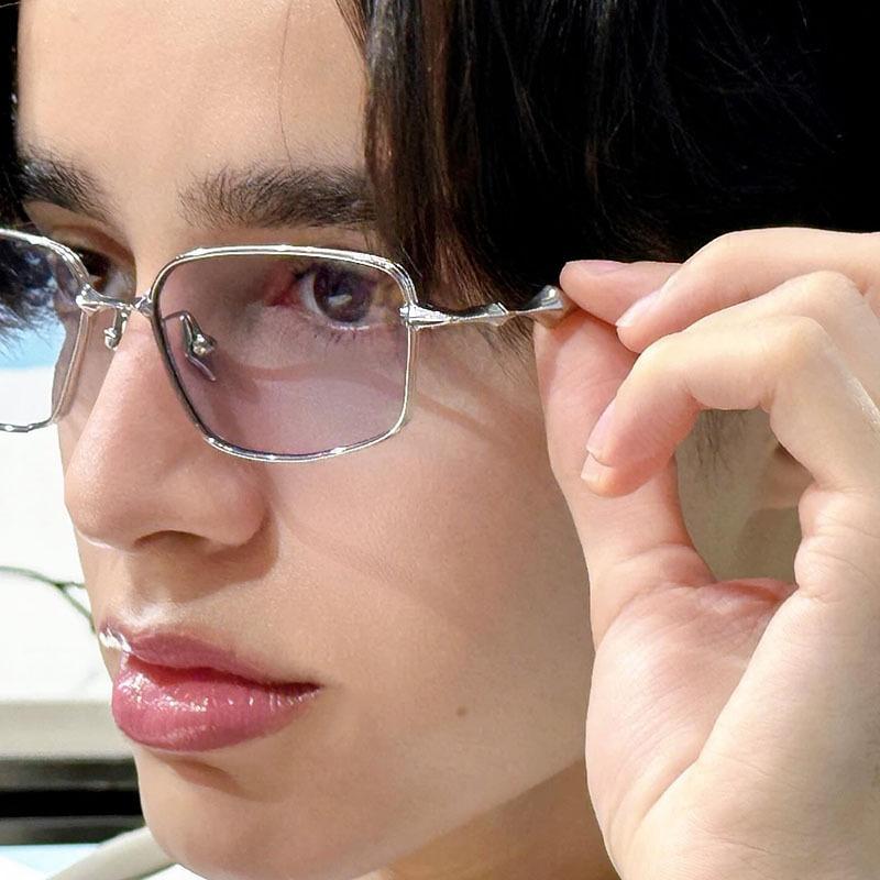 Neutral Square Irregular Anti Blue Light Glasses Trendy Small Frame Clear Optical Glasses Transparent Lens Spectacle