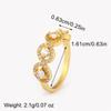 Nidin Hot Sale Chain Shape Hollow Design Personality Rings 4 Styles For Women Men Shiny Crystal Zircon Finger Jewelry Chic Gifts