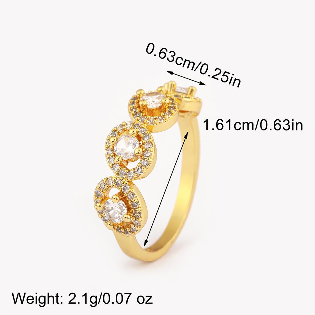 Nidin Hot Sale Chain Shape Hollow Design Personality Rings 4 Styles For Women Men Shiny Crystal Zircon Finger Jewelry Chic Gifts