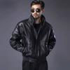 Real Cow Leather Men Jackets Autumn Winter Men Leather Coats Motorcycle Pilot Jacket Stand Collar Windbreak Coats