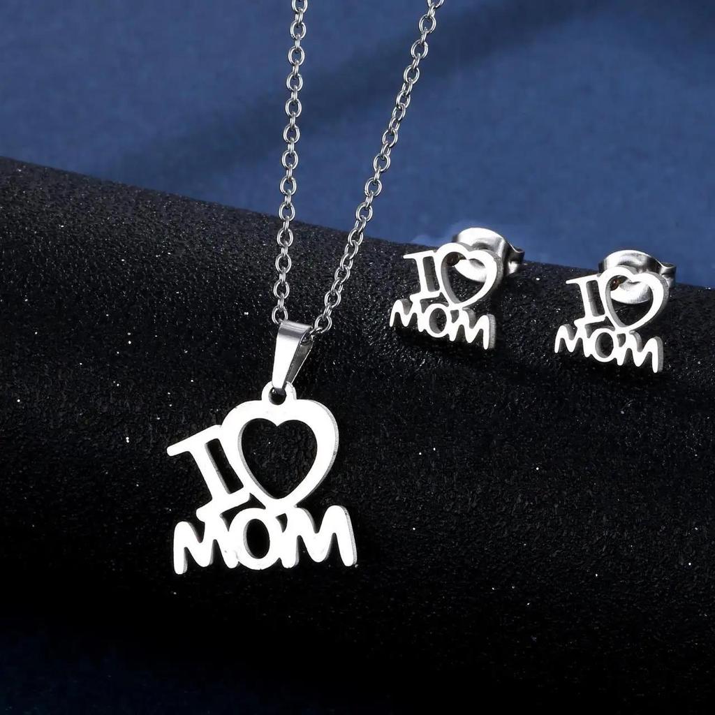 Mother's Day Mama Letter Pendant Necklace For Women Mom Nameplate Clavicle Chain Choker Stainless Steel Jewelry Minimal Gift