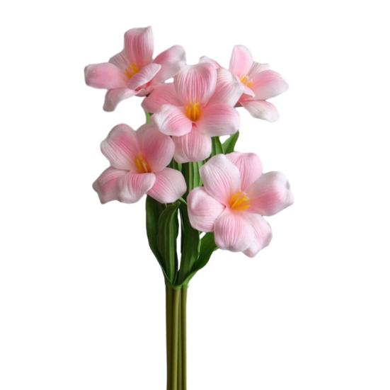 5 Pcs Real Touch Artificial Flower Faux Full Bloom PU Tulip Bouquet with Long Stem for Mother's Day Spring Wedding Centerpiece Floral Arrangement