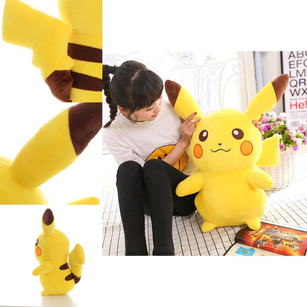 Adorable 17.8inches Large Stuffed Dolls Pokemon Anime Pikachu Soft Plush Animal Toy Gift For All Ages