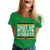 Unisex Casual Short Sleeve Pullover T Shirt with Letter Print Crew Neck Top Suitable for Oktoberfest and Everyday Wear