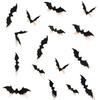 12pcs/set DIY Halloween Party Supplies PVC 3D Decorative Scary Bats Wall Decal Wall Sticker, Halloween Eve Decor