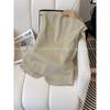Spring and Autumn Top with  Round Neck and Slim Fit Exuding Sense of Luxury Women's Vest