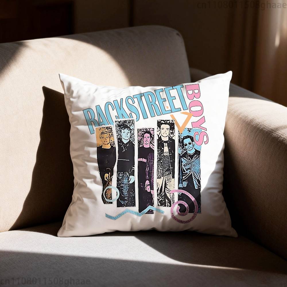 Band BBackstreet BBoys Pillow Case Square DoubleSided Printing Short Plush Sofa Cushion Cover Bedroom Bedside Pillow