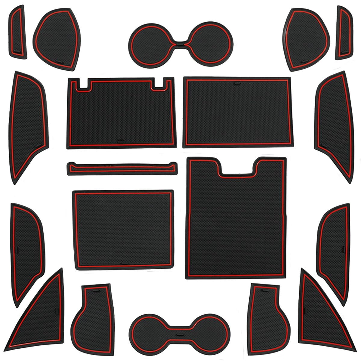 Negues Rubber Mats Compatible with Prius 60 Series and 65 Series Z Design for Toyota Prius 5th Generation 2023 Prius Interior Prius Red Grades,