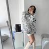 2025 Winter Women's Imitation Fox Fur Spotted Cardigan – Short, Thick, Furry Overcoat