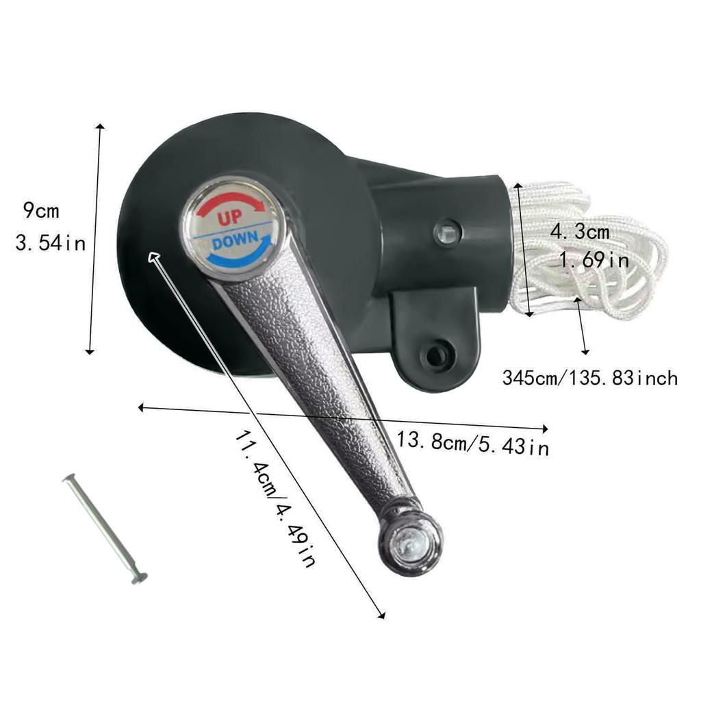 Parasol Hand Crank Replacement Sturdy Patio Umbrella Crank Handle Sunshade Attachment for Lawn Courtyard Picnic Party Pool