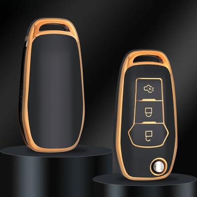 TPU Araba Çevirme Anahtar Kılıfı Kabuk Ford Fusion Fiesta Mondeo Ecosport Kuga Escort Everest Ranger F150 Anahtarsız Fob Aksesuarları