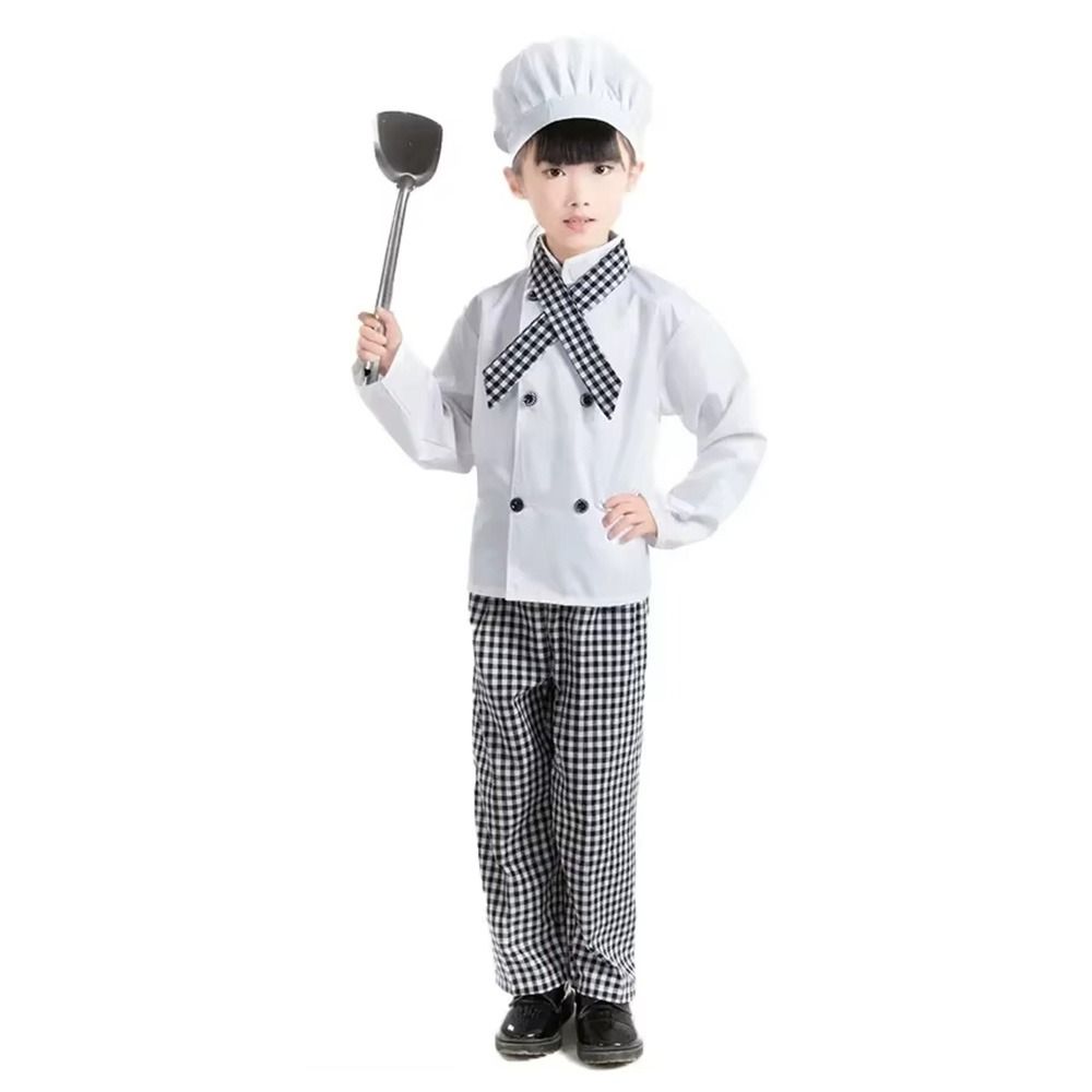 Rollenspiel Kinder Koch T-Shirt Karnevalsparty Kochmütze Kinder Kochuniform Kinder Jungen Mädchen