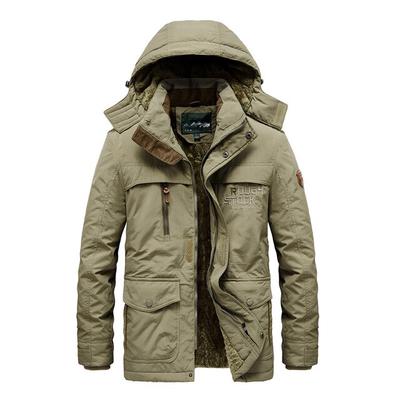 Fur Hooded Winter Parkas Men Plus Size 5XL 6XL Military Warm Fleece Cotton Parka Winter Jacket Men Windbreaker Overcoat