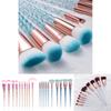 Unicorn Makeup Brush Set With Transparent Glitter Spiral Design For Makeup Enthusiasts