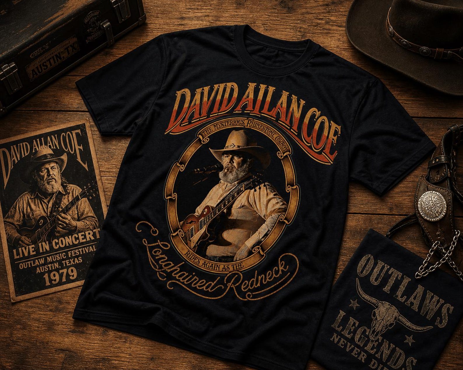 Comfort Colors® David Allan Coe Memorial Shirt Vintage Outlaw Country Tee XL