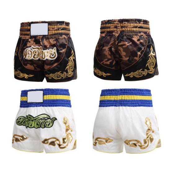 Muay Thai Boxshorts Kinder Erwachsene Damen Herren Training Kampf Kickboxen Hosen