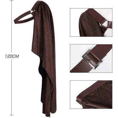 Men's Gothic Medieval Shawl Renaissance Half Shoulder Cape for Halloween Costume